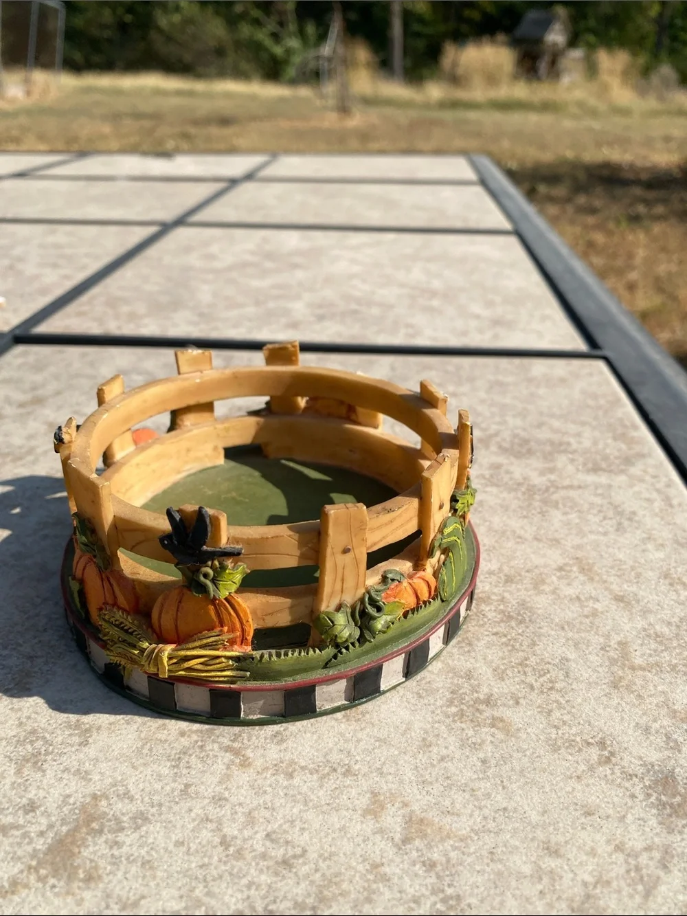 Perfect Harvest Fall Decor Set Bowl Filler Pumpkin Fence Ring and Hanging Sign